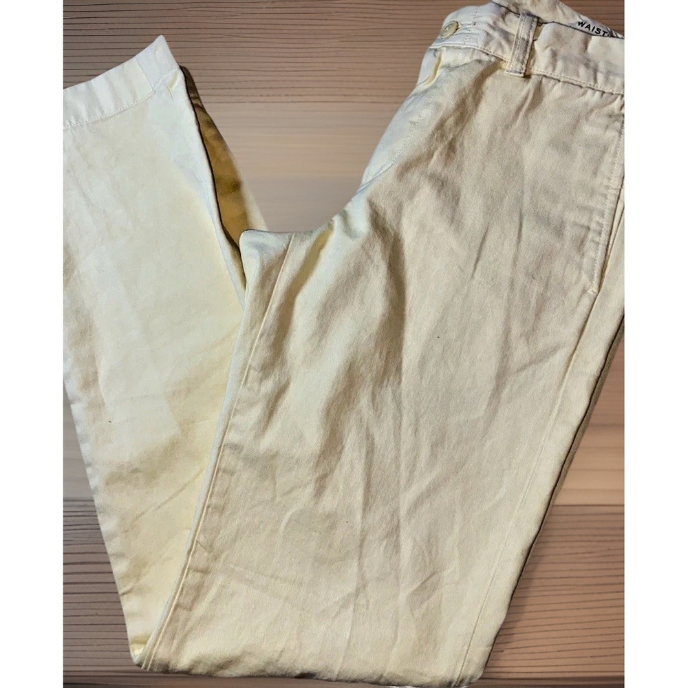 J Crew Yellow Stanton Pants 100% Cotton Flat Front Stretch Mens 29X32 New Preppy